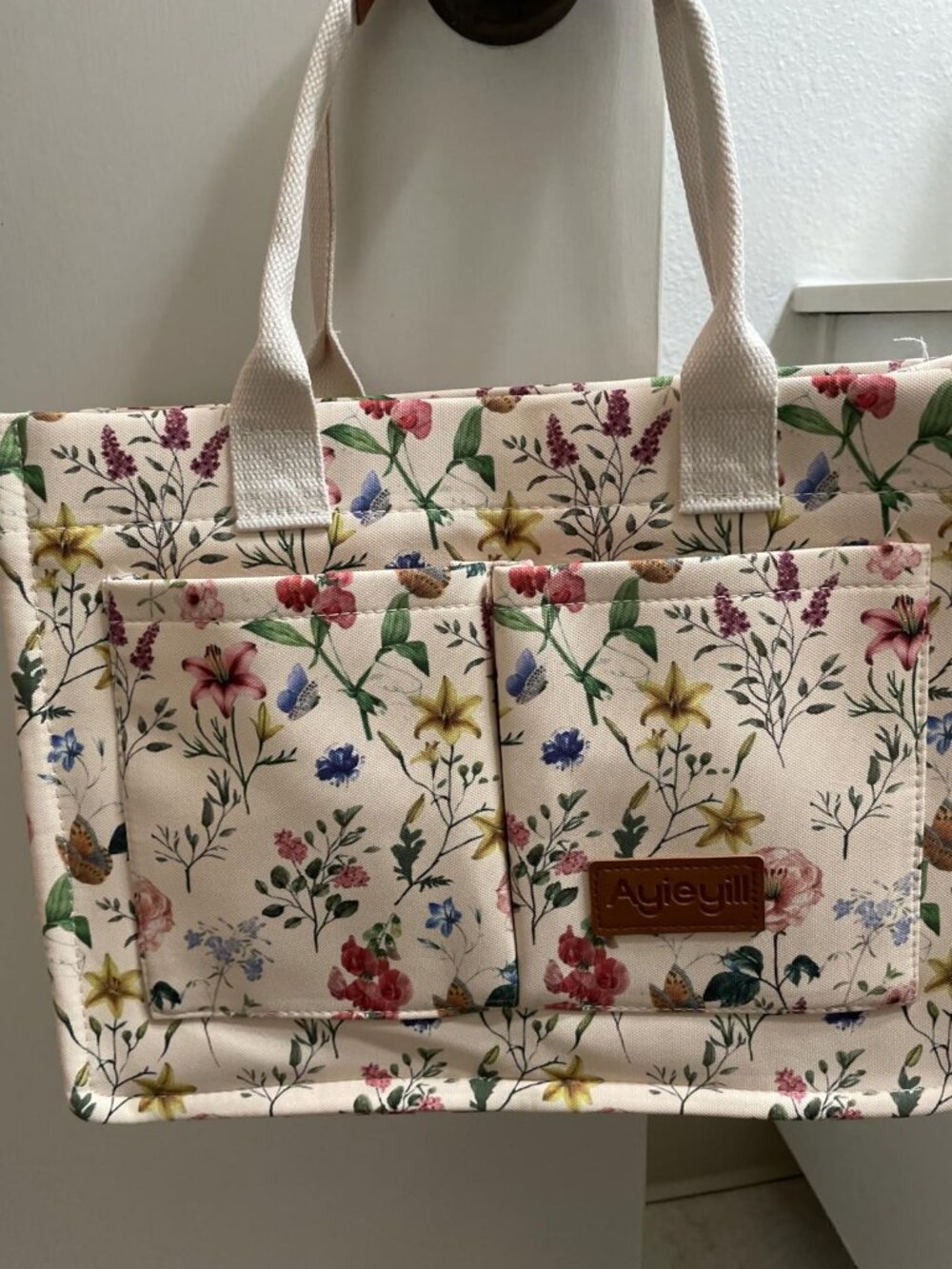 Floral womens tote bag